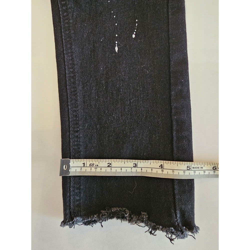 MANFINITY Mens Black Distressed Paint Splatter Slim Fit Jeans Size 30 - Picture 7 of 7